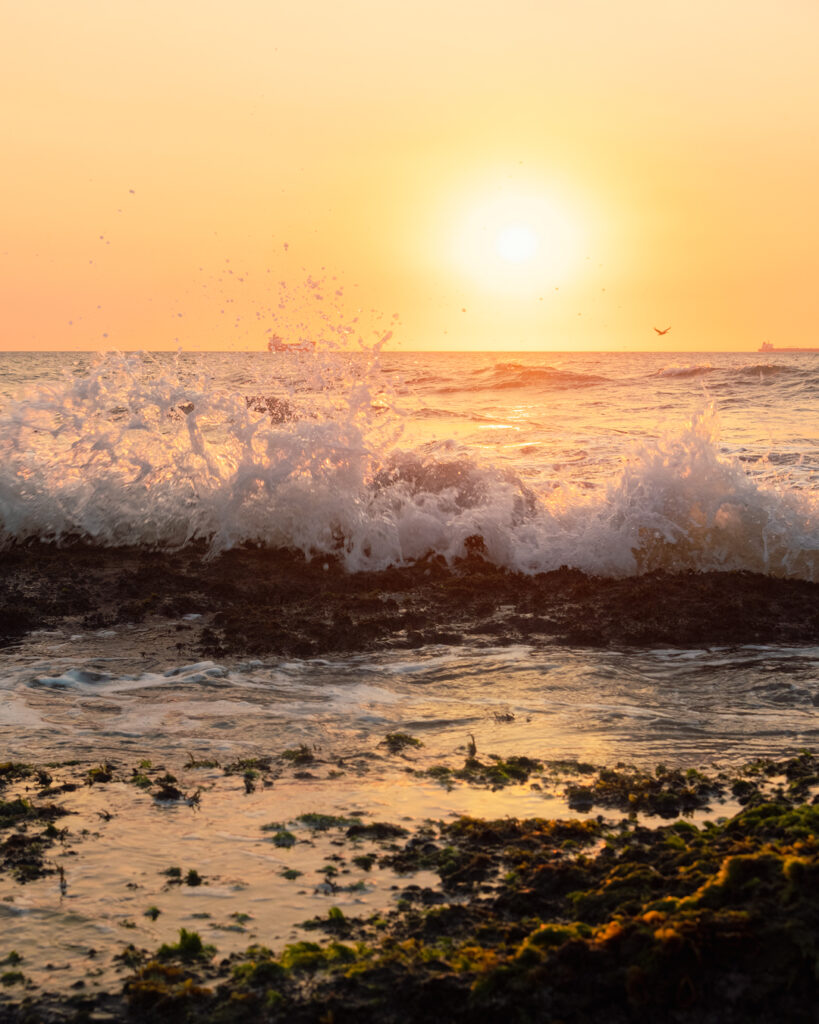 Atardecer en el mar